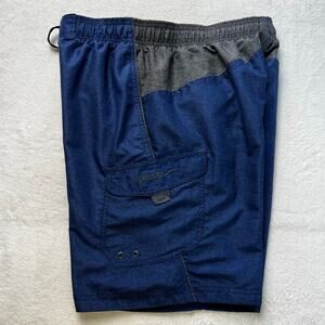 Speedo Men’s navy Blue swim trunks shorts size Large